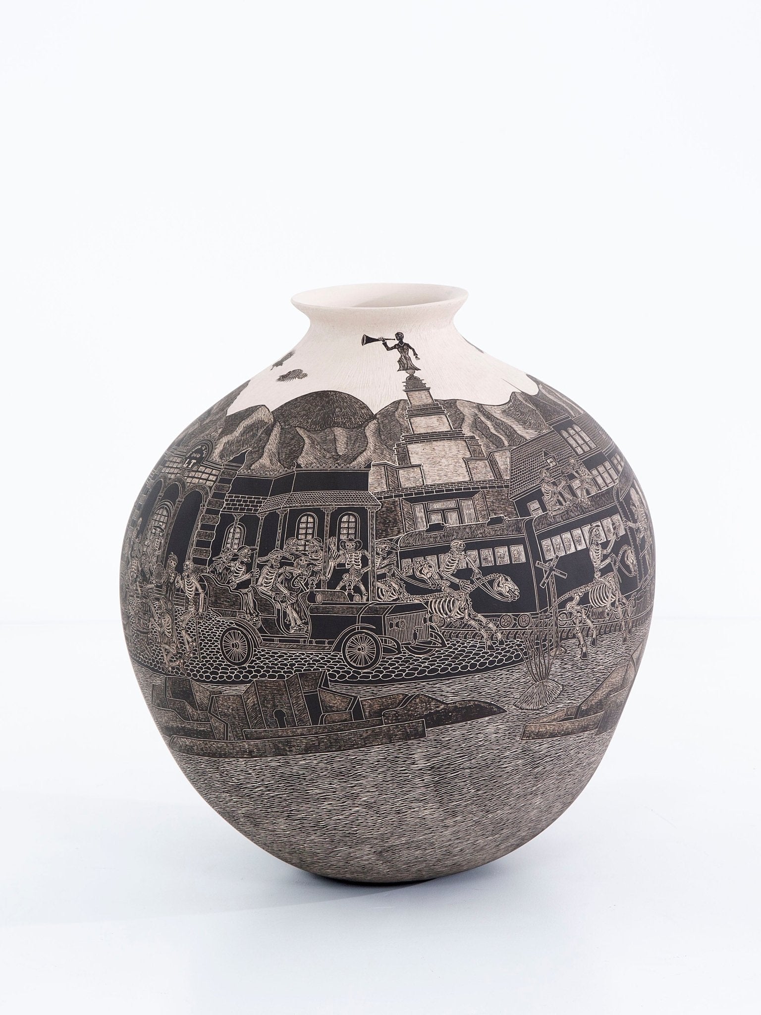 Mata Ortiz mexican ceramic pottery handmade day of the dead
