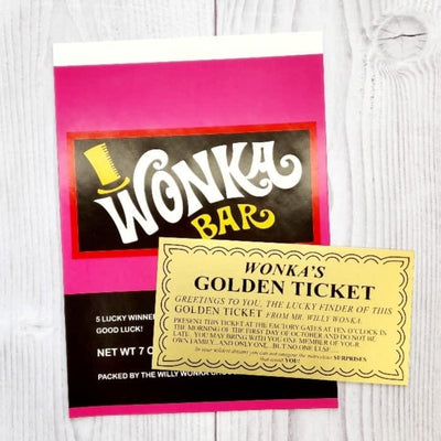 7 oz Wonka Bar Candy Wrapper and Golden Ticket | Candy Wrapper Store ...