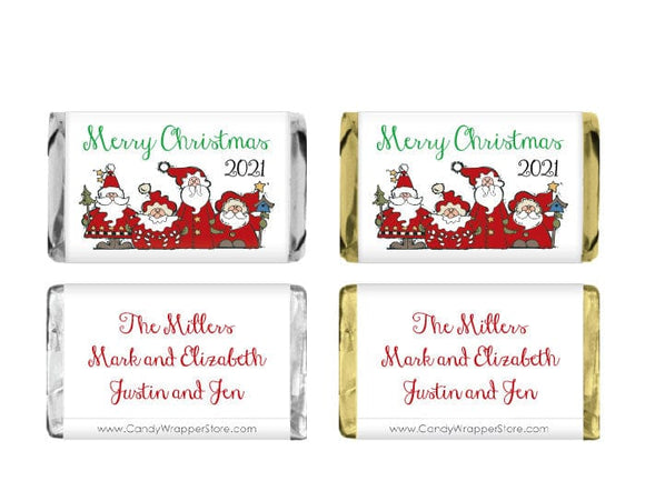 MINIXMAS200 - Miniature Santas Christmas Candy Wrappers