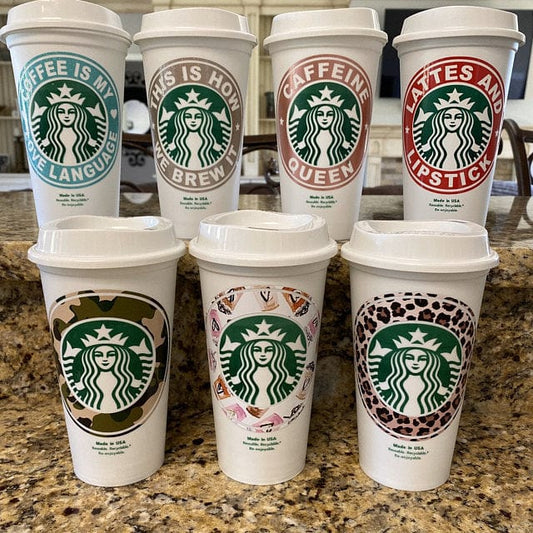 Customized Fire Wife Starbucks Reusable Venti Cup - DecalCustom