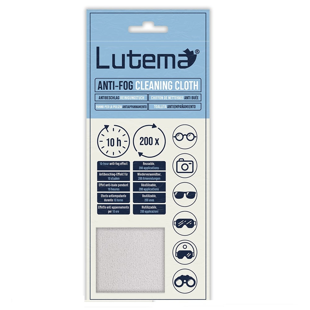 Lutema Premium Reusable Anti-Fog Cloth for Eyeglasses - Made in Germany - Microfiber Cleaning Cloth/Wipe for Screen, Goggles and - Lutema product image