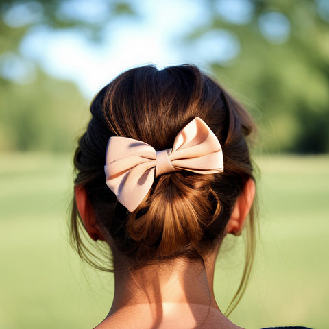 low bun for easy hair styling on the go