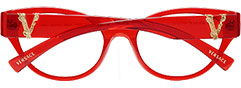 Versace 3282 Progressive No Line Progressive No Line Reading Glasses. Color: Transparent Red
