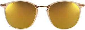 Ray-Ban 7140 Progressive No Line Reading Sunglasses - Polarized with Mirror in Translucent Light Brown