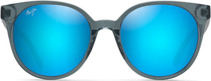 Maui Jim Mehana 866 Sunglasses. Steel Blue with Crystal / Blue Hawaii Lens