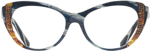 Alain Mikli A03115B Progressive No-Lines reading glasses. color: Metal Blue Horn