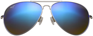Maui Jim Mavericks 264 Bifocal Reading Sunglasses. Color: Silver/Blue Hawaii Lens