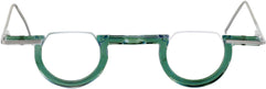 Wolfgang Katzer Autor Single Vision Half Reading Glasses. Color: Transparent Green