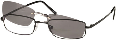 Rectangle Titanium VII with Polarized Clip Bifocal