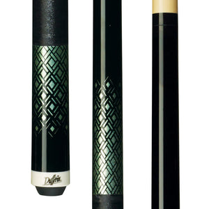 Dufferin Green Weave Cue with Nylon Wrap - White Billiards
