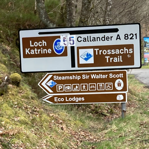 Road sign for Loch Katrine