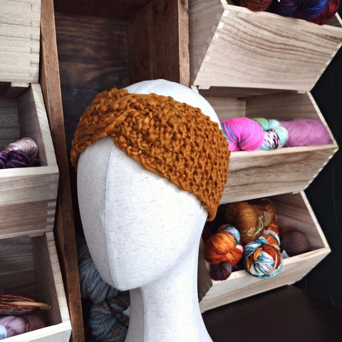 Caramel color knitted headband