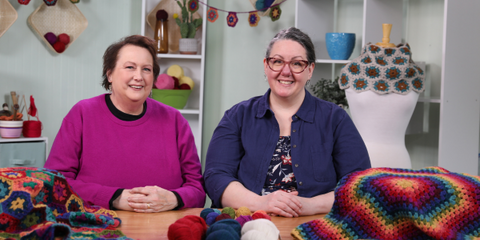 Kristin Nicholas and Sara Delaney at One Big happy Yarn Co