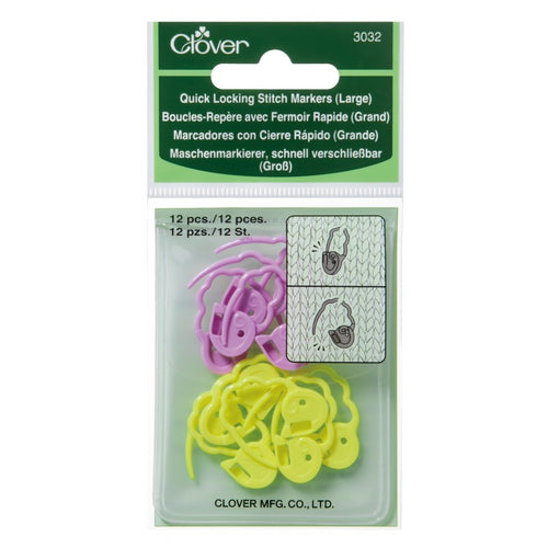 Clover Quick Locking Stitch Markers - Medium