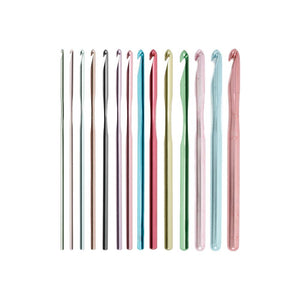 100-count Crochet Hooks & Accessories10 Sizes Aluminum 12 Sizes Steel  Crochet Hook Set W/ Case Ergonomic Yarn Knitting Needles Sewing Tools 