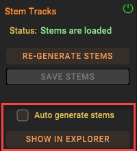 New option to auto generate stems