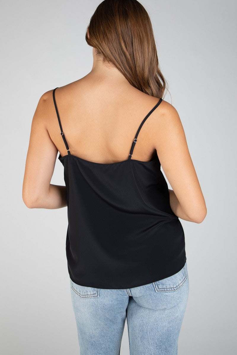 Black Lace Trim Tank