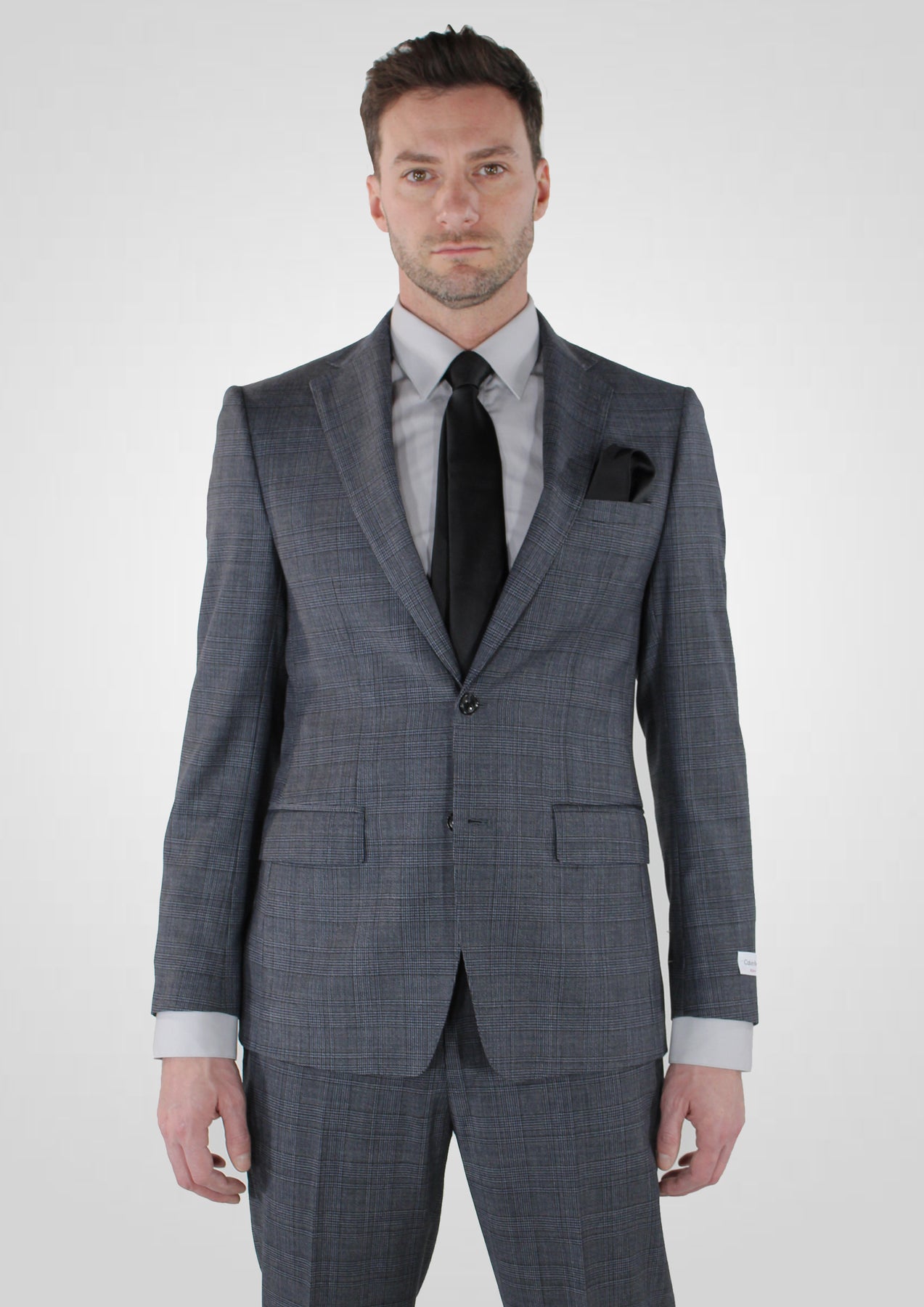Calvin Klein Charcoal Gray Two Piece Slim Fit Suit – Quails