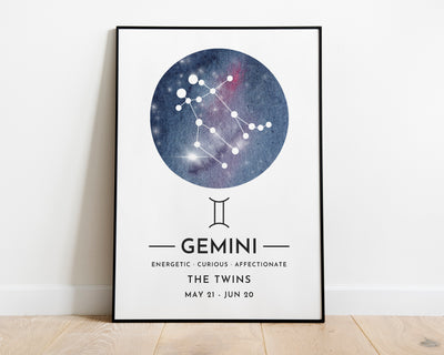 Zodiac Print - Gemini.