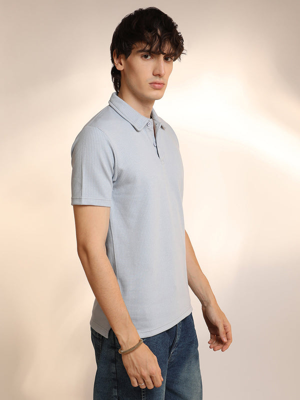 Ribbed Polo T-Shirt - CSMSSTS6368_3_6ca48423-03cf-4467-99a3-66f75cadfefa