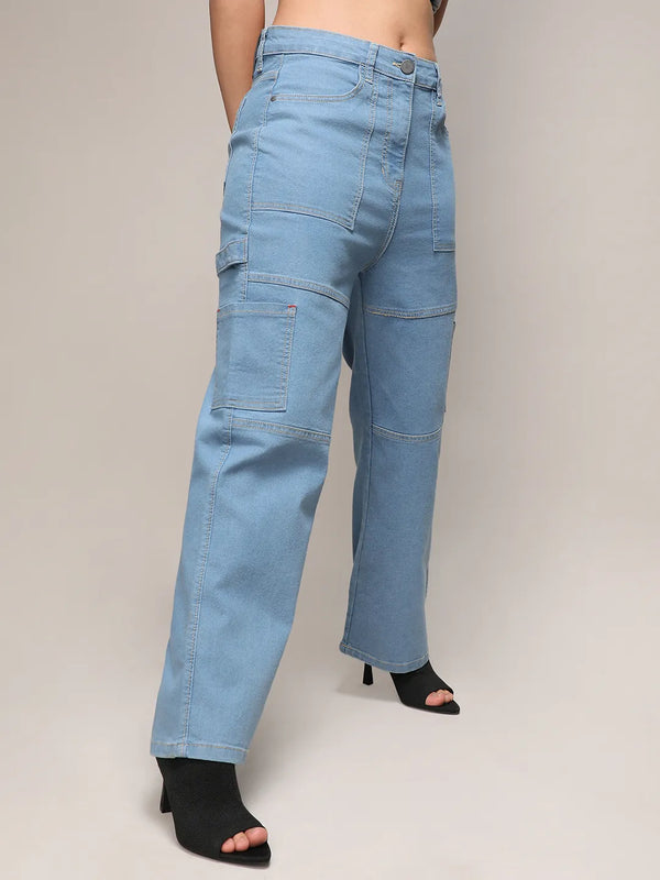 Straight Fit Cargo Denim Jeans - CSWSSJEAN1043_3_0eda2dfe-5cde-49fe-a153-4d03b15484c0