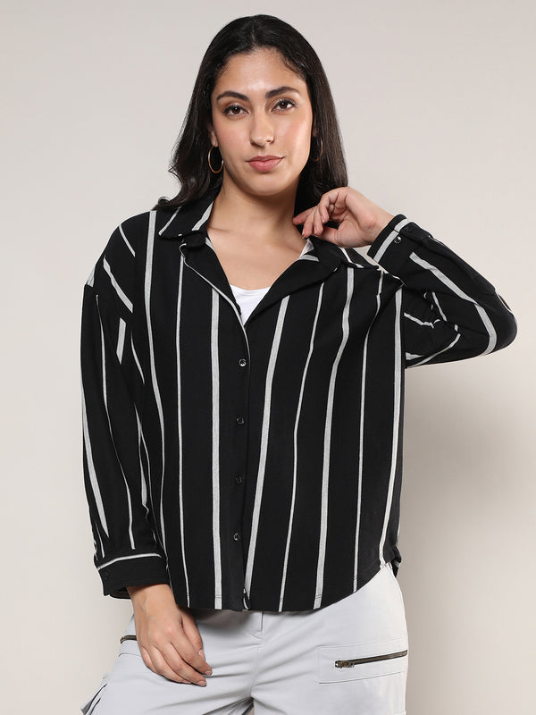 Striped Boxy Shirt - CSWSSRT5953_2