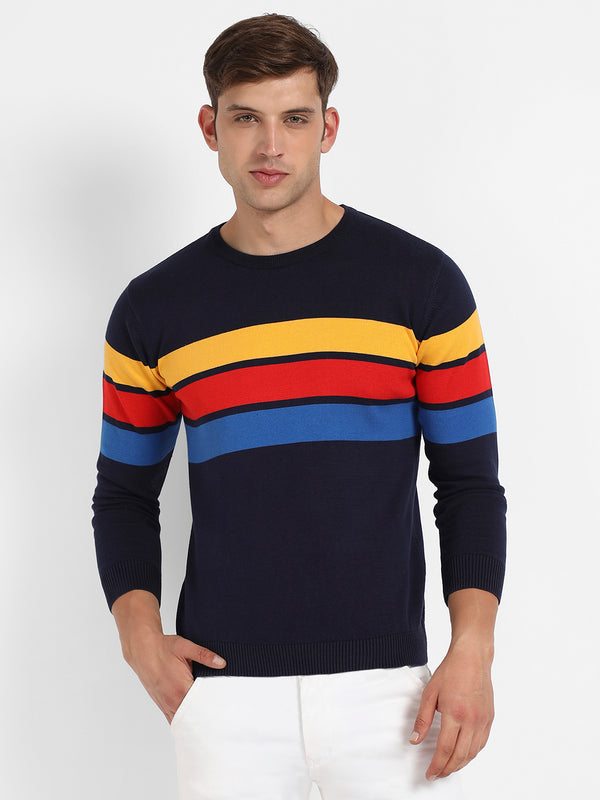 Contrast Panel Pullover Sweater - AWF23_CSMAWSR531_2_7b8fac09-54f0-4486-a55f-4513ba543904