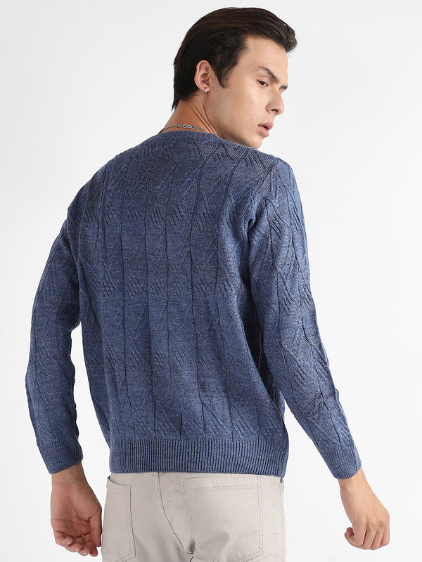 Textured Knit Pullover Sweater - AWM23_CSMAWSW213_4