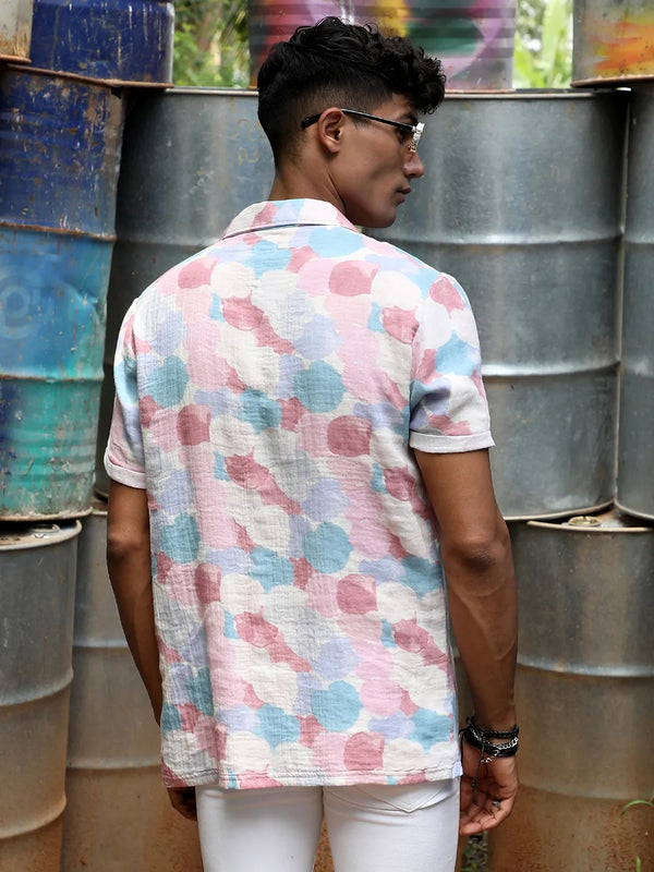 Artistic Abstract Shirt - Blush-Pink-and-Light-Blue-Artistic-Abstract-Shirt-5