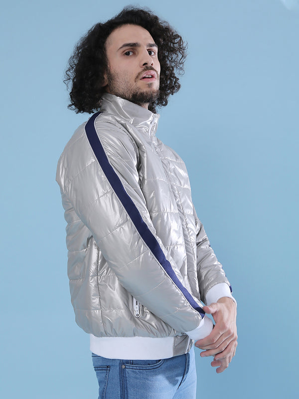 Metallic Puffer Jacket With Contrast Hem - CS21WIN_CSM-AW-JK4066_3