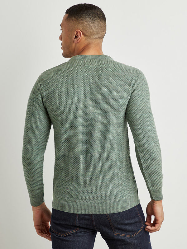 Textured Knit Pullover Sweater - CSMAWSR365_B