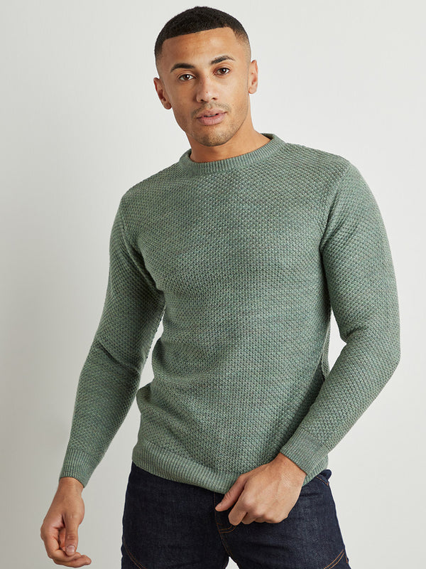 Textured Knit Pullover Sweater - CSMAWSR365_F