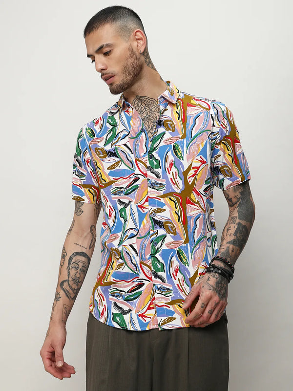 Abstract Foilage Shirt - CSMSSRT5728_2