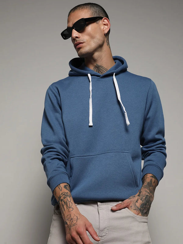 Pullover Hoodie With Contrast Drawstring