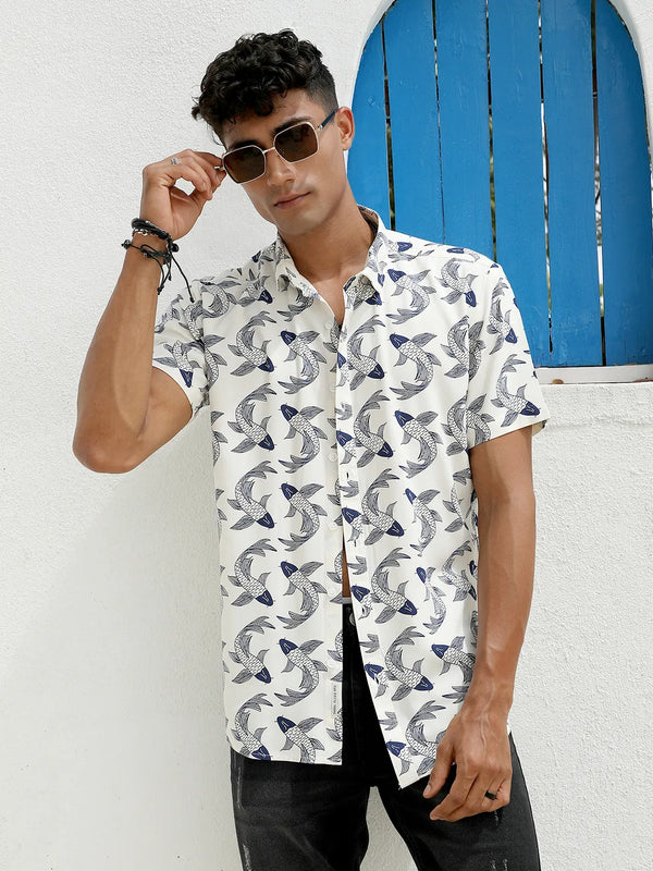 Fish Print Shirt - Fish-Print-Button-Up-Shirt-2