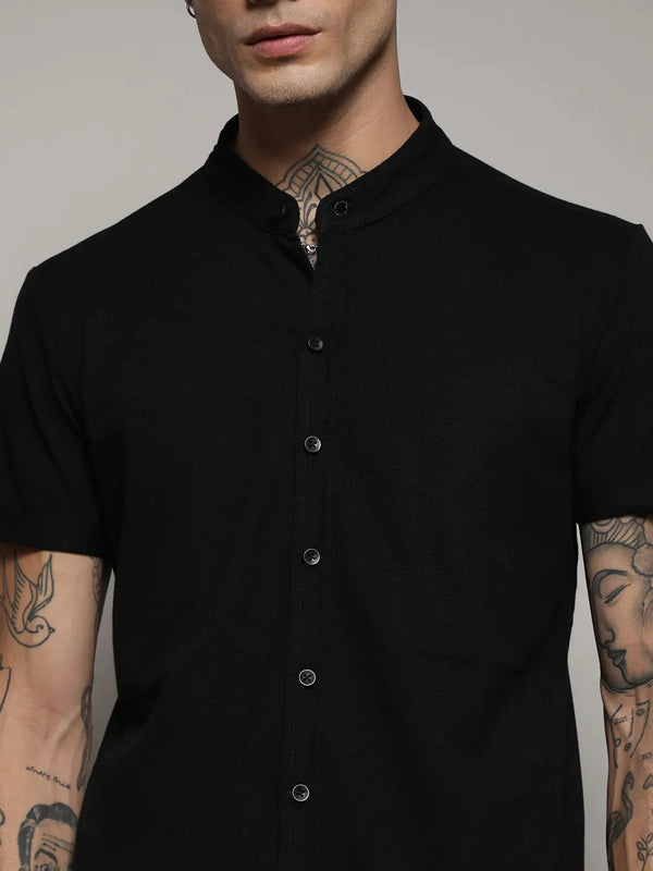 Jet Black Basic Shirt