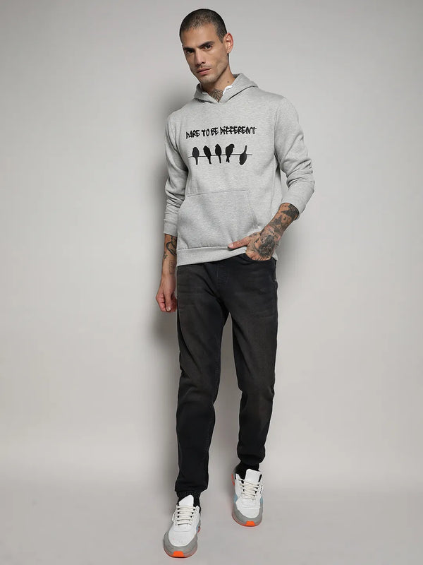 Dare To Be Different Hoodie With Kangaroo Pocket - Light-Grey-Dare-To-Be-Different-Hoodie-With-Kangaroo-Pocket-5