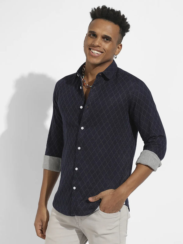 Chalk Diamomd Shirt - Navy-Blue-Chalk-Diamomd-Shirt-3