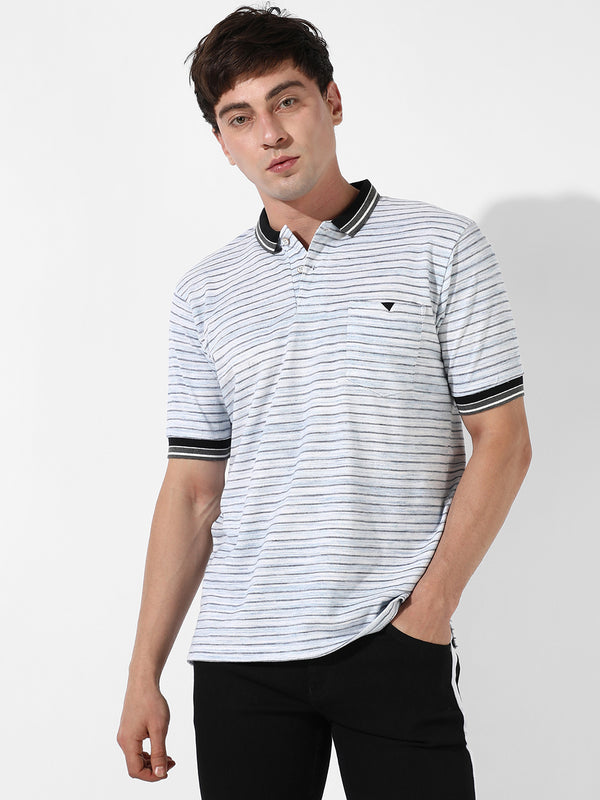 Striped Polo T-Shirt - SCSS23_CSMSSTS225_2