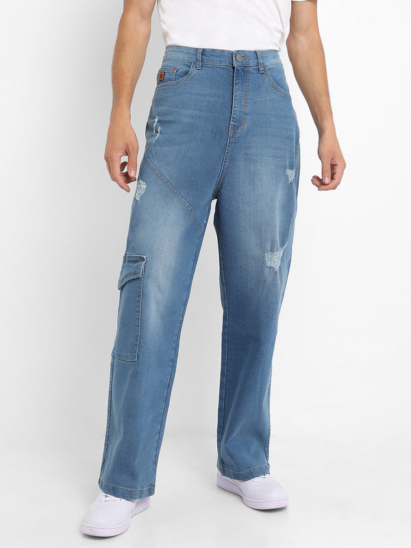 Asymmetrical Stitch Denim Jeans - SRM23_CSMSSJEAN1035_2_35ec566b-1581-4d86-8165-42b779d99f46