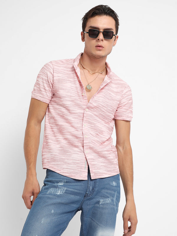 Textured Horizontal Striped Shirt - SRM23_CSMSSRT5647_1_d625c072-50cc-4c61-9de0-8220e86d397a