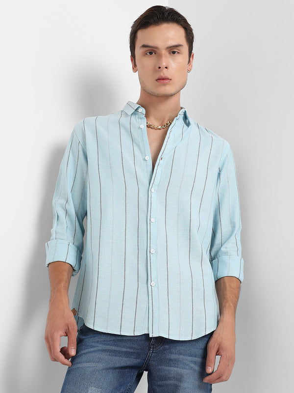 Contrast Pinstriped Shirt - SRM23_CSMSSRT5714_2_2967338b-68d2-4c32-b78e-20055bd55cf5