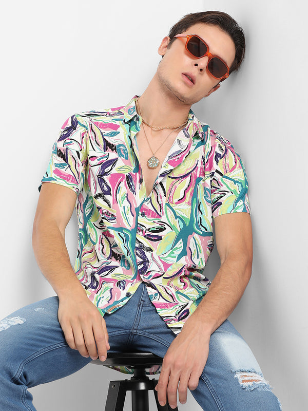 Abstract Foilage Shirt - SRM23_CSMSSRT5727_1_cd39855e-0e49-4157-a59b-0186064e6a90