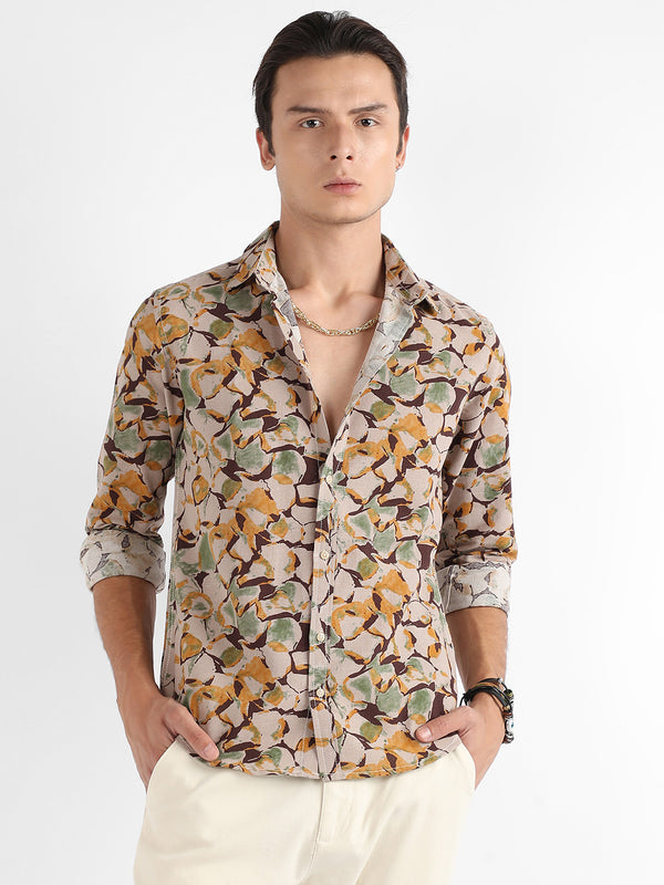 Artistic Floral Cluster Shirt - SSSM23_CSMSSRT5810_2