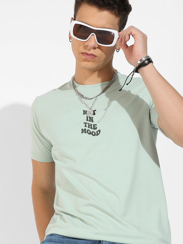 Sage Green Basic Regular Fit T-Shirt - SSUM23_CSMSSTS55687-PRT19_1