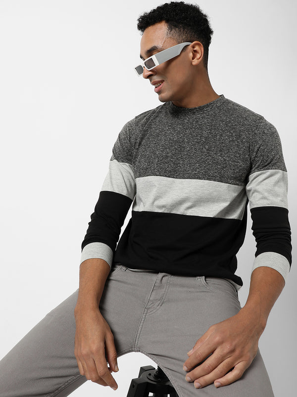 Heathered Horizontal Striped T-Shirt