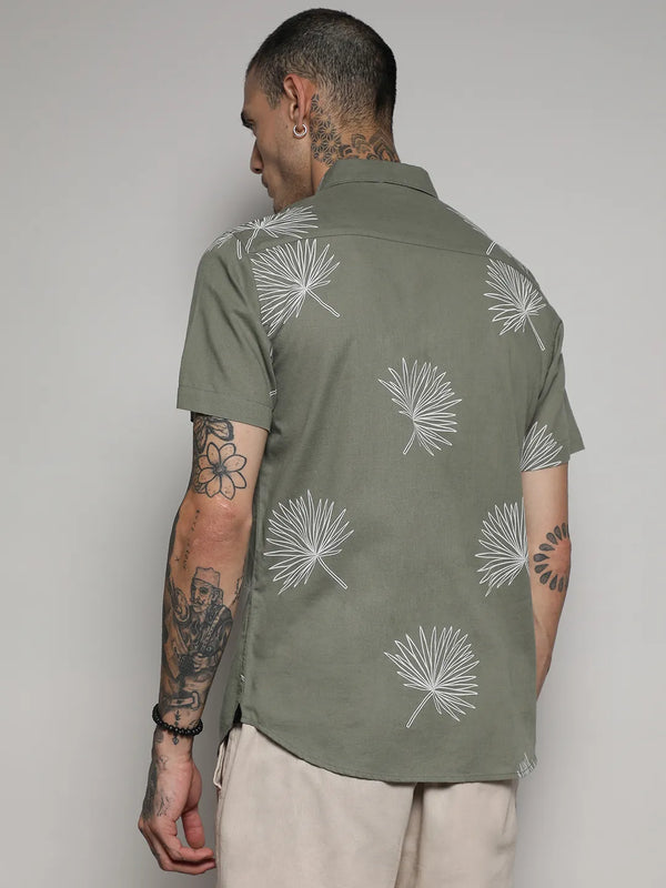 Minimal Botanical Shirt - Sage-Green-Minimal-Botanical-Shirt-4