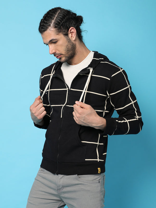 Graph Checks Hoodie With Insert Pocket - WIN22_ZH_M_CHK_BLWH_3