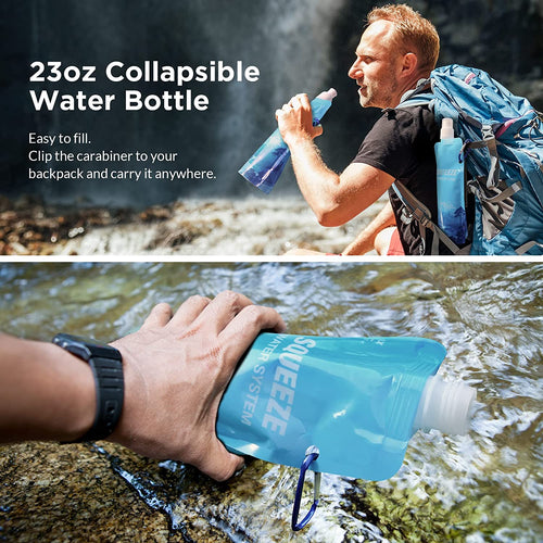 Outdoor Water Filter with Squeeze Bag
