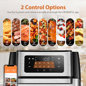 Zell 7Quart Air Fryer & Dehydrator Max Steel Xl With Touchscreen Display  With Stackable Dehydrating Racks With Preheat & Mute Functions + 100  Recipes (Stainless Steel) 